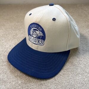 Shorter University Hawks Hat Vintage New Era Sz M/L Snapback Made in USA